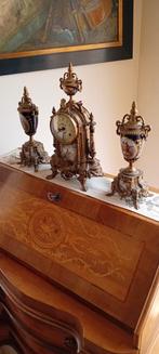 Antiek bronze klokstel, Ophalen of Verzenden