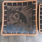 Vintage schalen met Reiger en kikkers, Porselein of Keramiek, Schaal, Rond, Nieuw