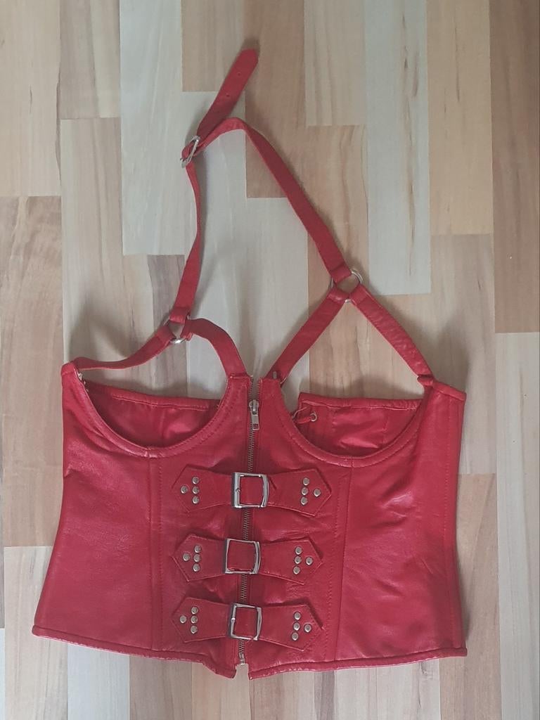 Rode top met vetersluiting, Kleding | Dames, Tops, Ophalen of Verzenden