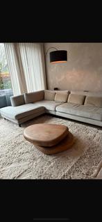 Beige/grijze hoekbank karwei, Huis en Inrichting, Banken | Bankstellen, Ophalen, Gebruikt, Hoekbank, Stof