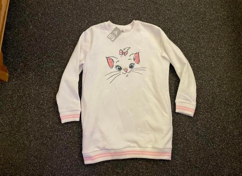 Lange Disney wit met roze trui poes Marie AristokattenS/M, Ophalen of Verzenden, Overige figuren, Nieuw, Kleding of Textiel