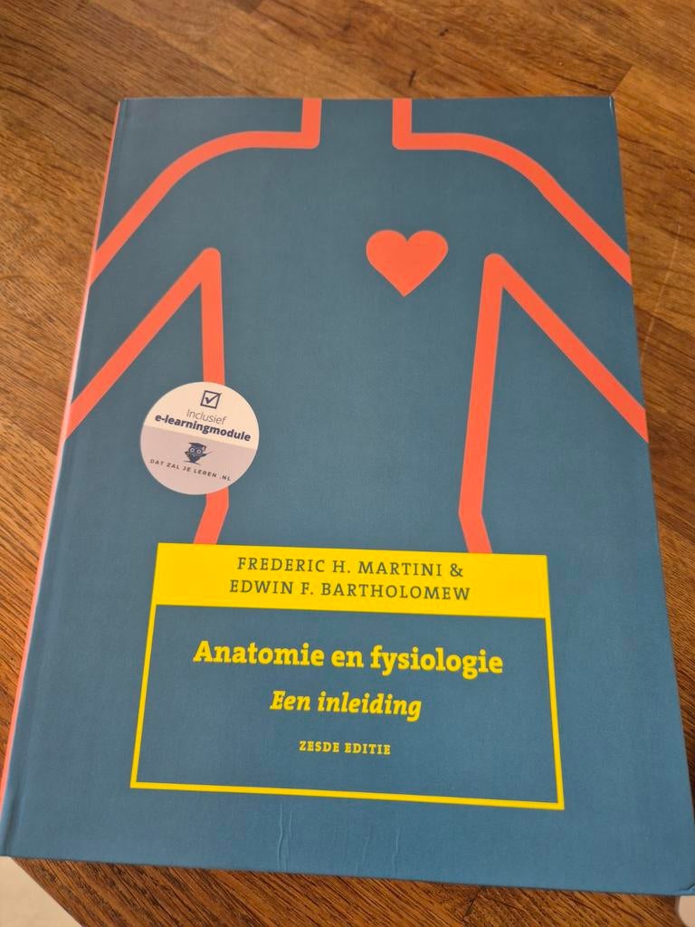 Anatomie en fysiologie: Een inleiding - Zesde editie, Boeken, Studieboeken en Cursussen, Zo goed als nieuw, Frederic H. Martini & Edwin F. Bartholomew