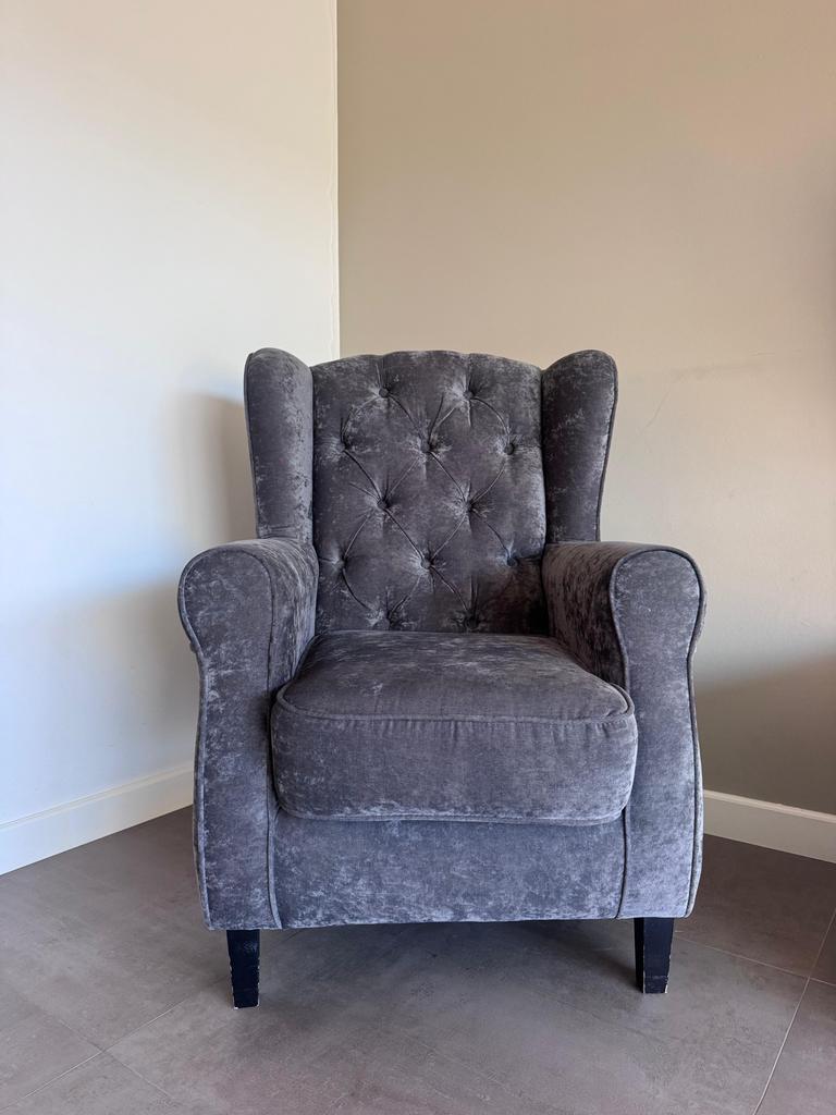 UrbanSofa fauteuil, grijs, Huis en Inrichting, Fauteuils, Ophalen, Gebruikt, Stof, 75 tot 100 cm