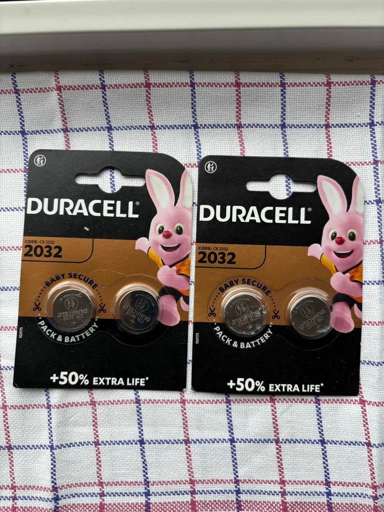 Duracell CR 2032 batterijen, 2 stuks per verpakking, Audio, Tv en Foto, Accu's en Batterijen, Ophalen of Verzenden, Nieuw