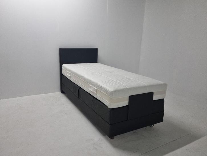 Hoog-Laag Boxspring 1-persoons diverse afmetingen, Huis en Inrichting, Slaapkamer | Bedden, Nieuw, Eenpersoons, 90 cm, Overige materialen