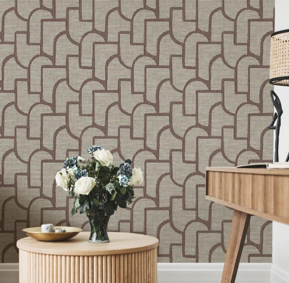 Reststuk 325 cm x 70 cm Arte Essentials Behang 18911, Huis en Inrichting, Stoffering | Behang, Beige, Bruin, minder dan 10 m²