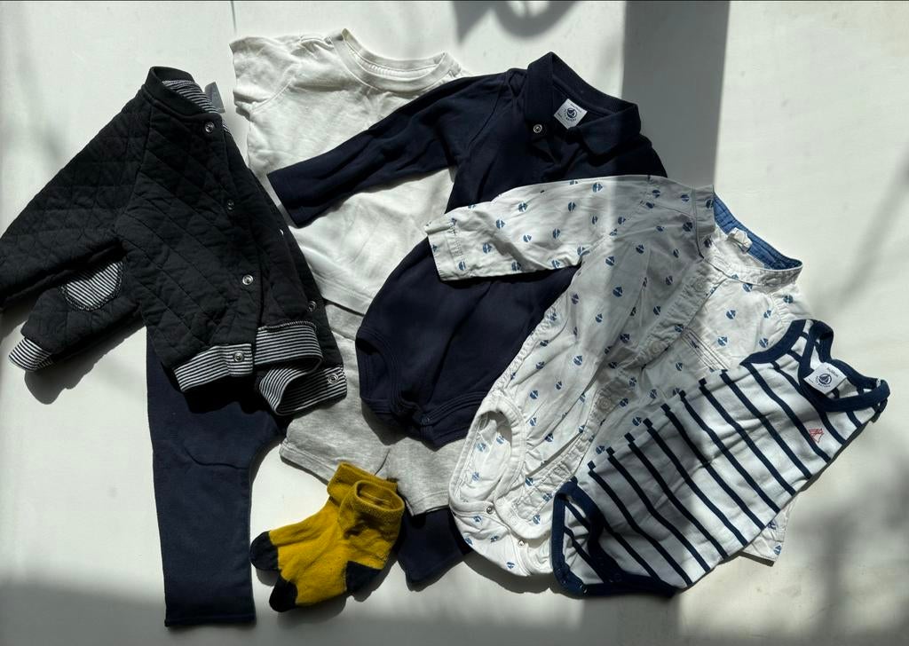 Groot pakket Petit Bateau babykleding - tot 12 maanden, Ophalen of Verzenden, Zo goed als nieuw, Jongetje of Meisje