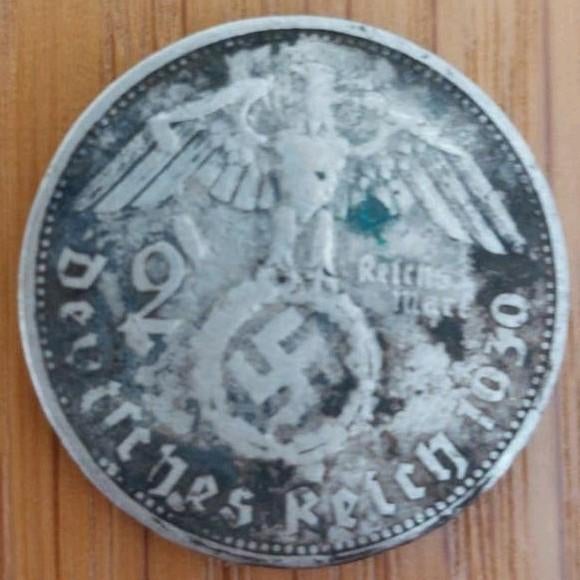 Duitse munt 1939 - 2 Reichsmark Hindenburg Zilver, Ophalen of Verzenden, Duitsland, Losse munt, Zilver