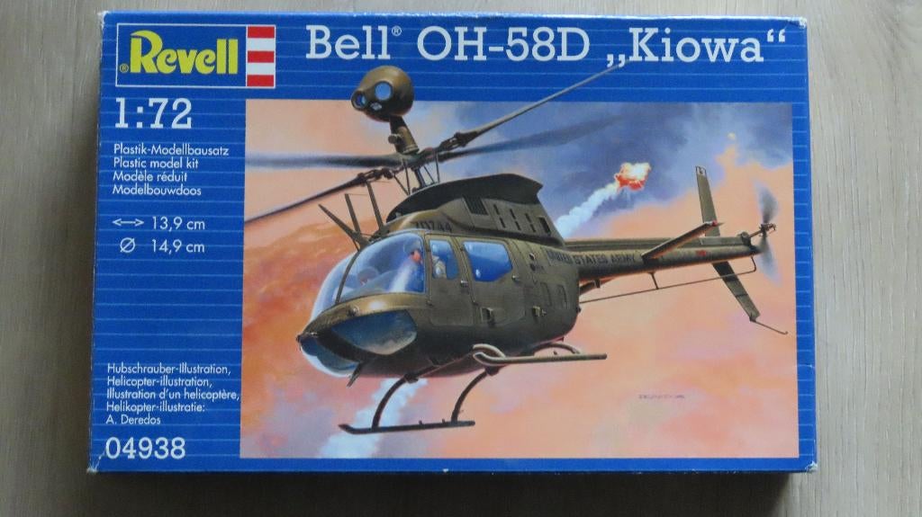 Bell OH-58D Kiowa Revell 1/72, Hobby en Vrije tijd, 1:72 tot 1:144, Nieuw, Ophalen of Verzenden, Revell