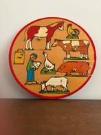 Vintage Simtex boerderij dieren puzzel - Houten legpuzzel, Ophalen of Verzenden, Gebruikt, Puzzelen