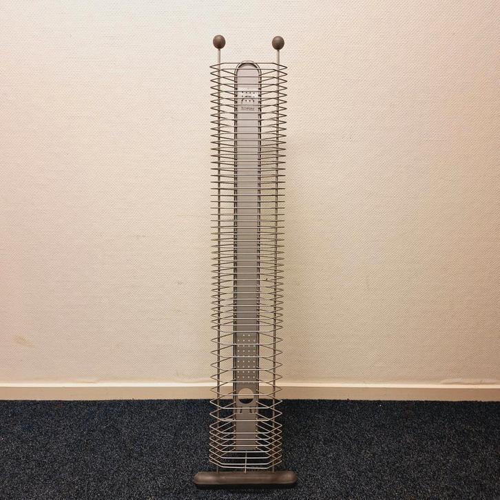 Vintage Metalen CD-Rek / CD-Toren (Vrijstaand), Huis en Inrichting, Woonaccessoires | Cd- en Dvd-rekken, Gebruikt, Cd's, 25 tot 75 discs