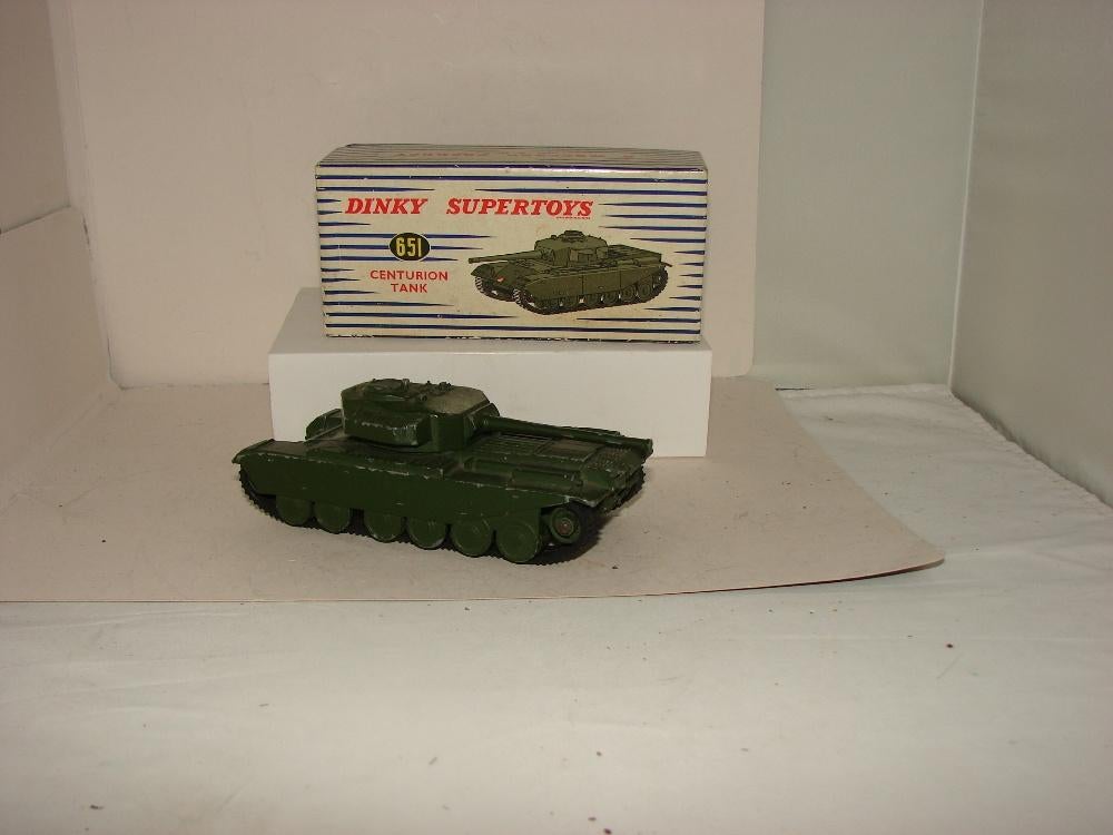 Dinky toy 651 Centurion tank in doos uit 1954, Ophalen of Verzenden, Gebruikt, Overige typen, Dinky Toys