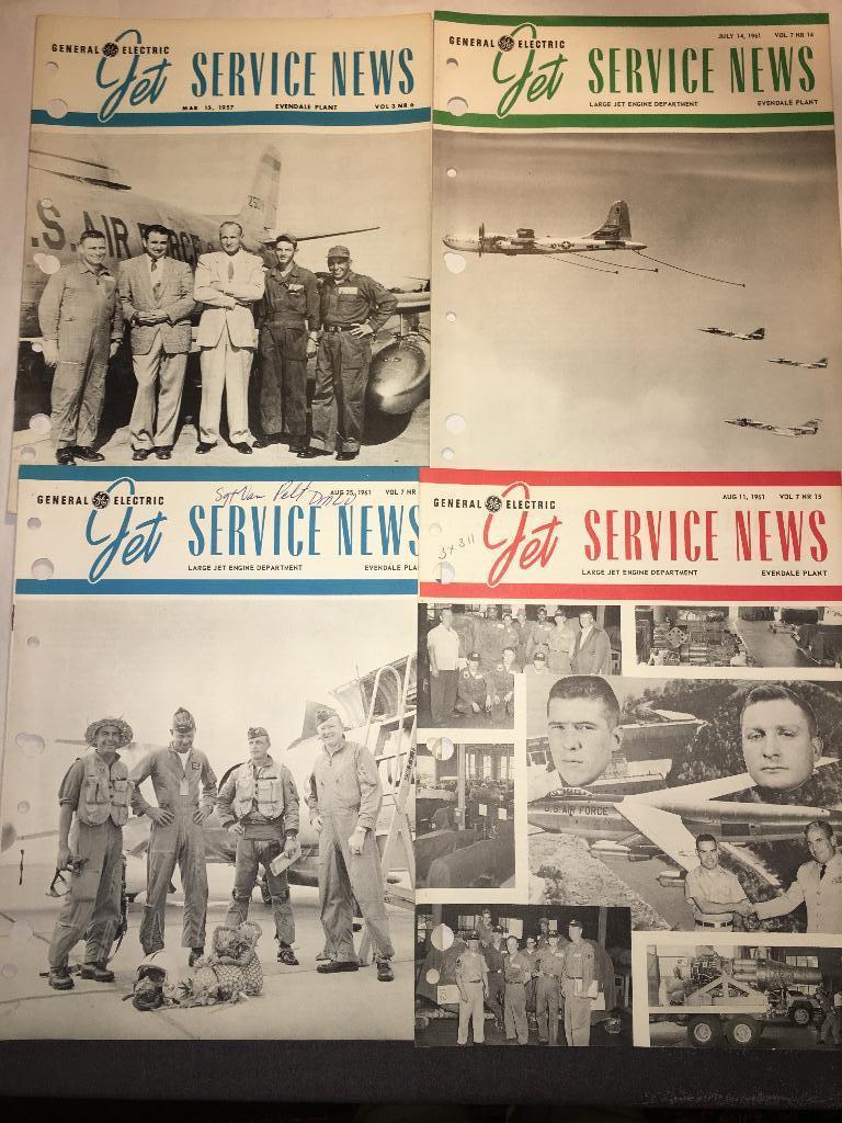 4x General Electric Jet Service News 1957 + 1961 Evendale, Ophalen of Verzenden, Zo goed als nieuw, Boek of Tijdschrift