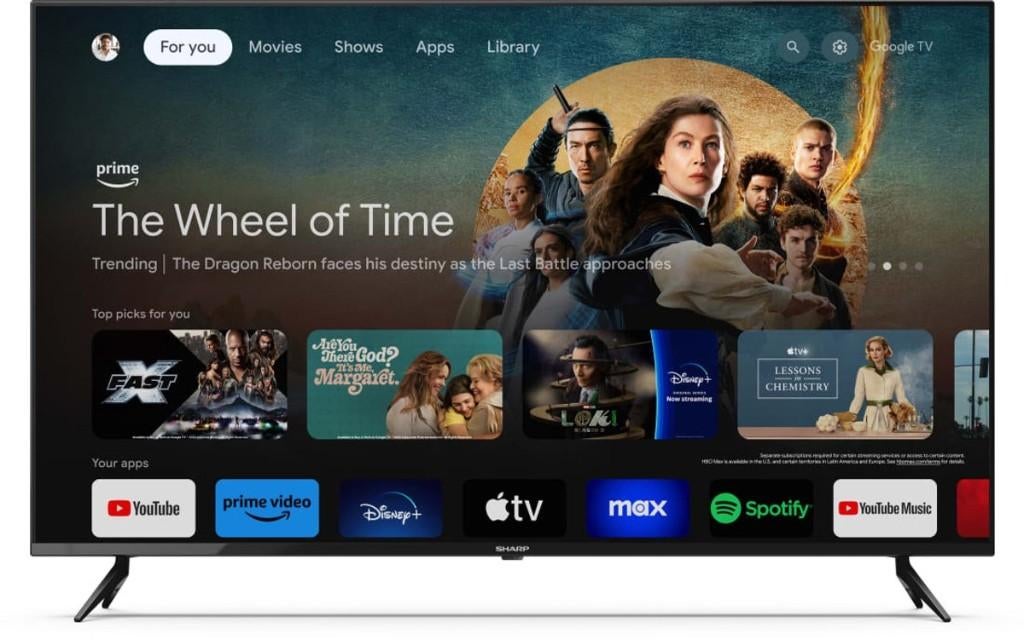 Zgan Sharp 55"- 4K UHD LED TV met Google TV/Atmos/Chromecast, Ophalen, LED, 50 Hz, Zo goed als nieuw