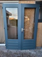 Hardhouten tuindeuren met thermopane glas, Doe-het-zelf en Verbouw, Gebruikt, Verzenden, 200 tot 215 cm, Glas