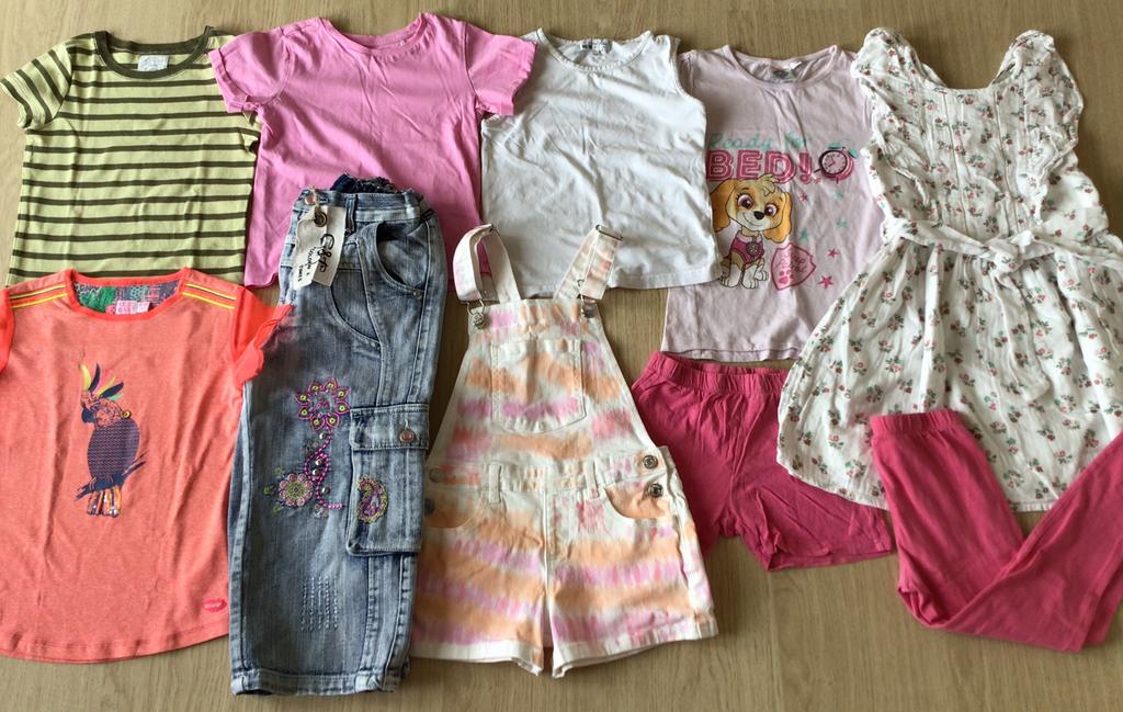 Mooie setjes kleding meisje lente/zomer 122-128, Ophalen of Verzenden, Zo goed als nieuw, Maat 128