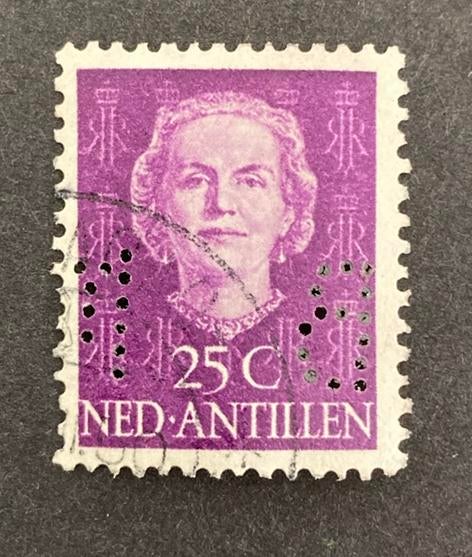 Perfin MB in 226 Nederlandse Antillen, Verzenden, Gestempeld