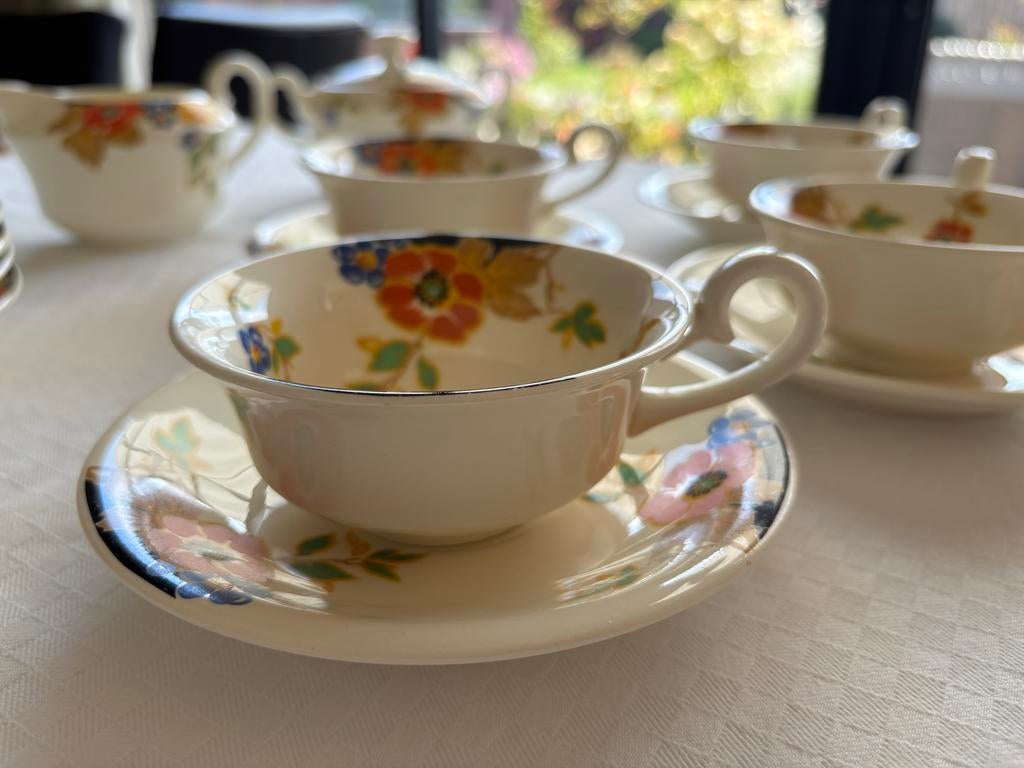 Oost Indische Kers van Mosa servies voor ontbijt en lunch, Ophalen, Gebruikt, Overige stijlen, Aardewerk