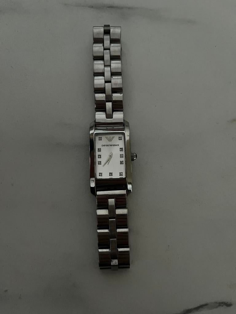 Emporio Armani dames horloge AR3167, Ophalen of Verzenden, Zo goed als nieuw, Staal, Overige merken