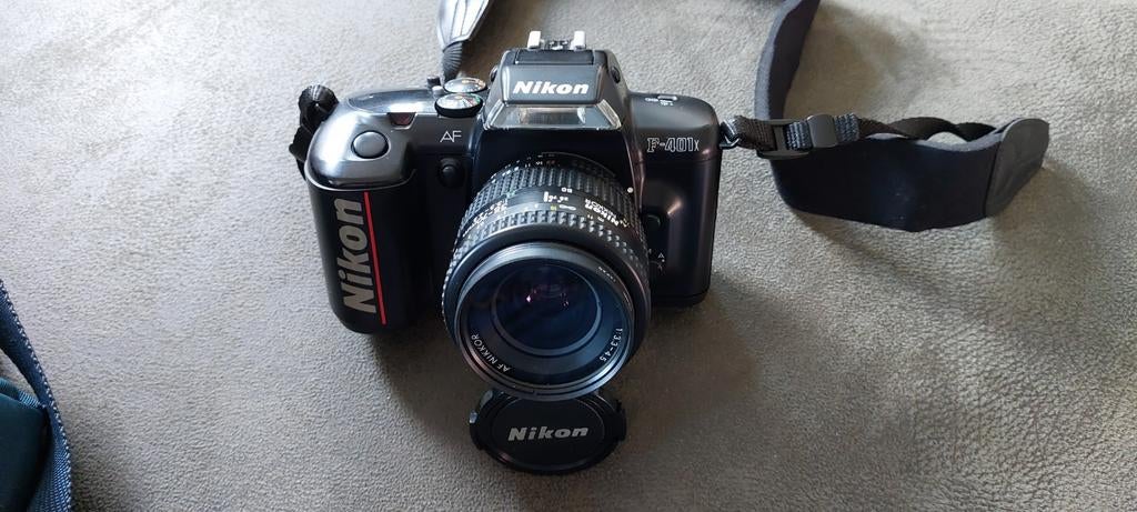 Nikon F-401X SLR met Nikkor 35-70 & Tamron 28-200mm., Ophalen of Verzenden, Gebruikt, Spiegelreflex, Nikon