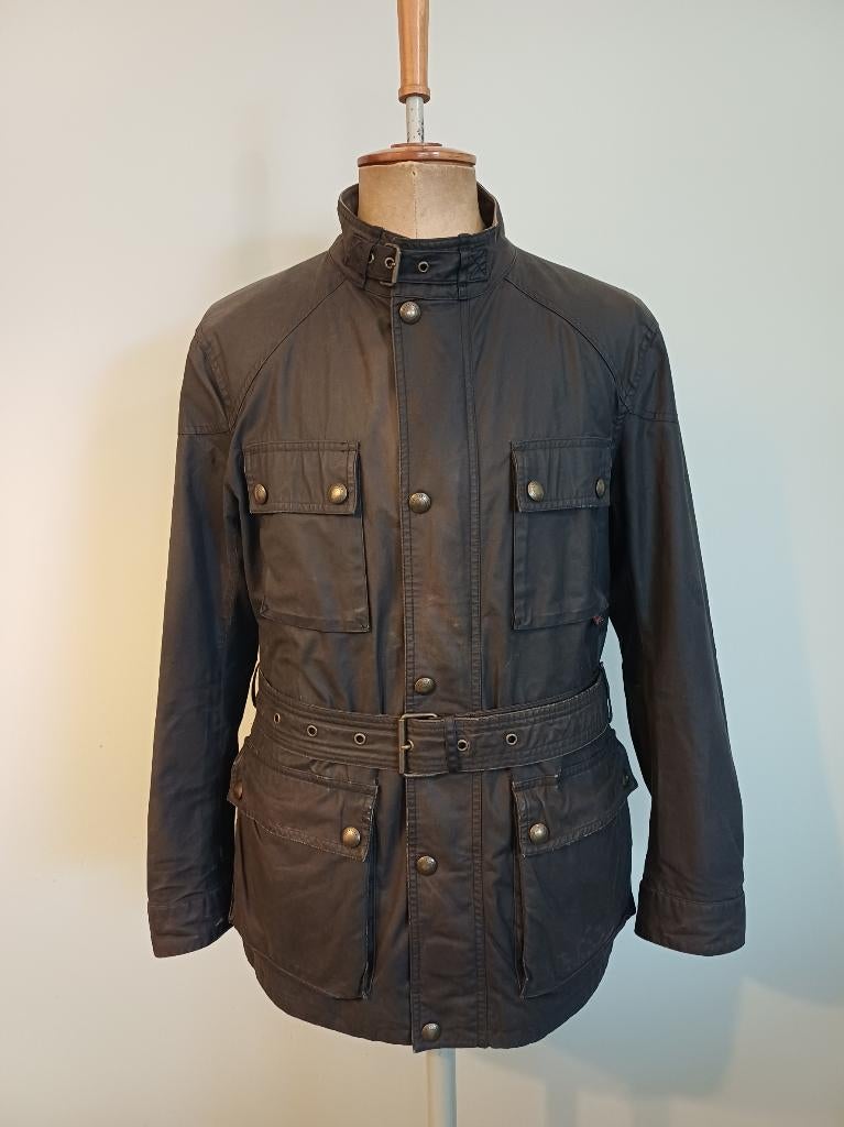 BELSTAFF L cotton-wax katoen vintage motorjas motorjack 52, Belstaff, Jas | textiel, Heren, Ophalen of Verzenden