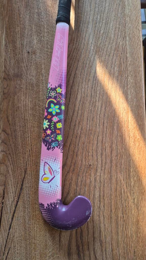 Roze hockeystick met bloemen en vlinder - Stag, Ophalen, Gebruikt, Stick