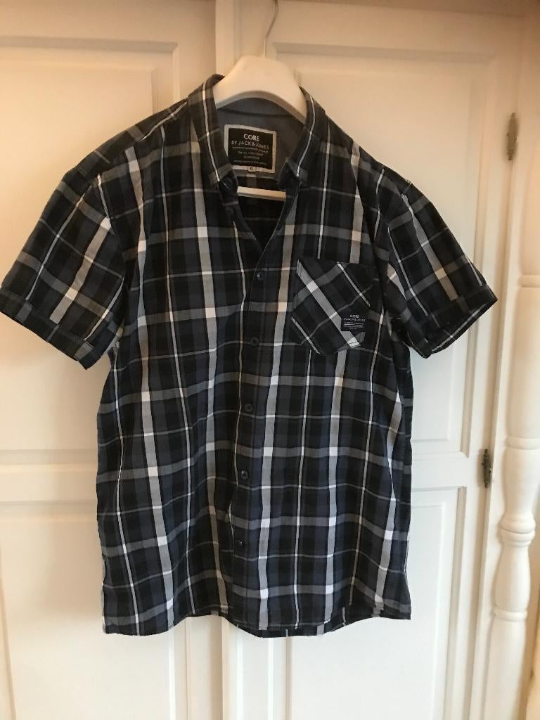 geruite blouse (Jack & Jones) XL, Kleding | Heren, Overhemden, Blauw, Jack&Jones, Ophalen of Verzenden, Zo goed als nieuw
