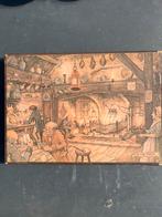 Anton Pieck Schilderijtje - Gezellige Herberg Scène, Ophalen of Verzenden