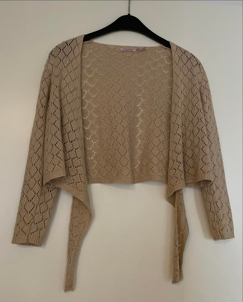 Esqualo gouden knoopvestje bolero, Ophalen of Verzenden, Zo goed als nieuw, Maat 34 (XS) of kleiner, Overige kleuren