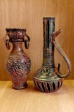 2 vintage, mid-century Spaanse vazen, aardewerk, jaren 60, Ophalen