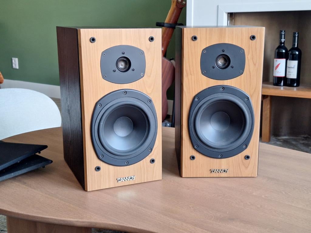 Tannoy Mercury M2 Cherry luidsprekerset, Audio, Tv en Foto, Luidsprekers, Ophalen, Gebruikt, Front, Rear of Stereo speakers, Overige merken