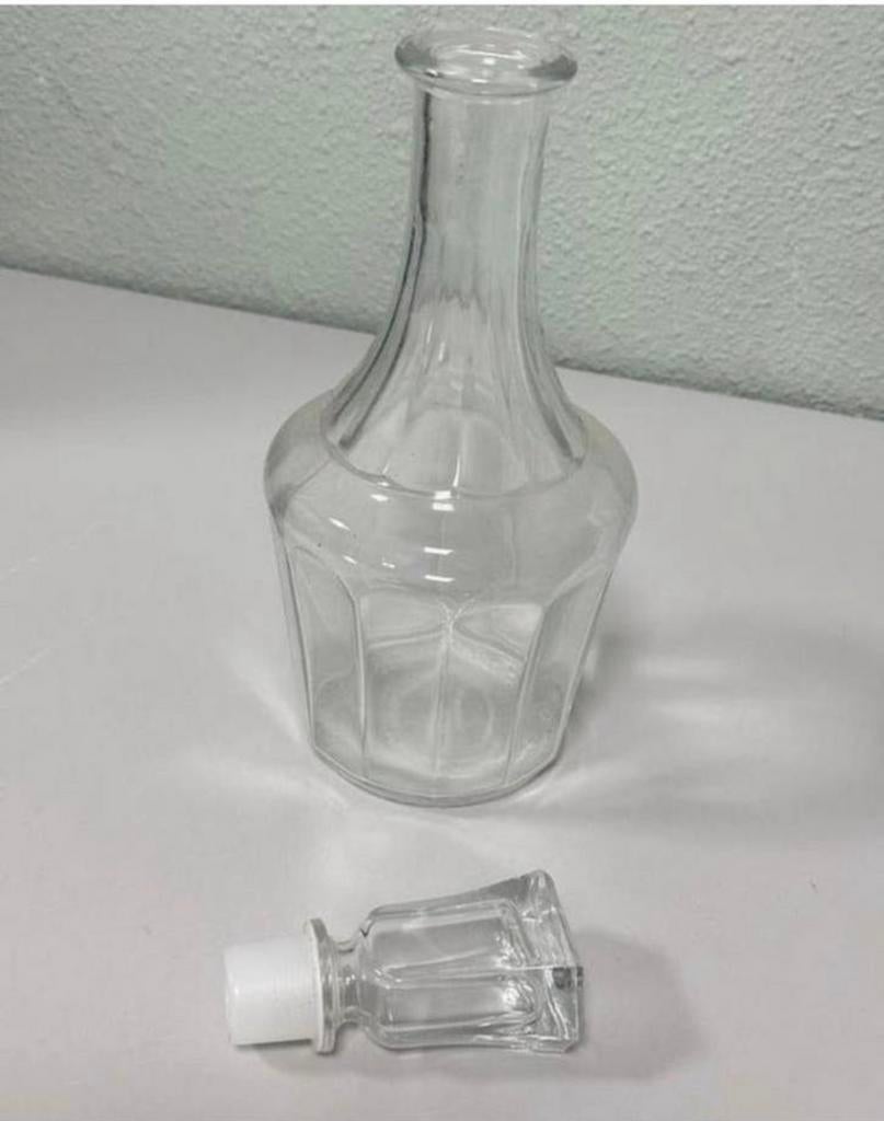 Heldere kristallen karaf met stop / dop, antiek kristal 30cm, Overige typen, Ophalen of Verzenden, Zo goed als nieuw, H
