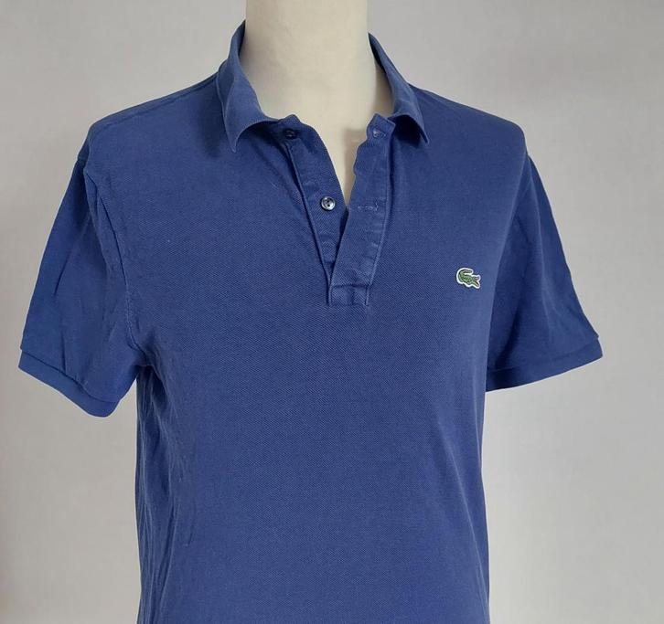 Lacoste polo maat M, Kleding | Heren, Polo's, Gedragen, Maat 48/50 (M), Blauw, Verzenden