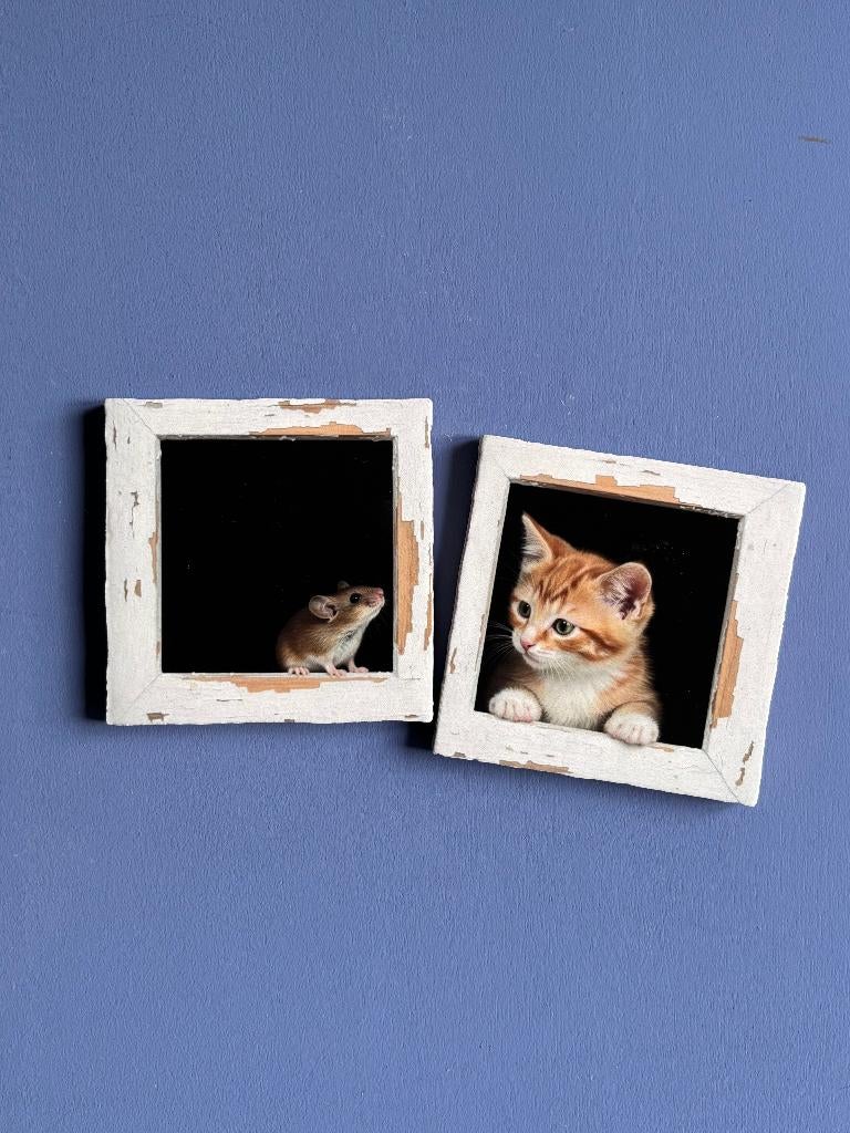 Tegels Tweeluik Kat & Muis, Verzenden