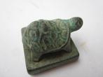 Oude Chinese schildpad met stempel / zegel van brons.2914, Ophalen of Verzenden