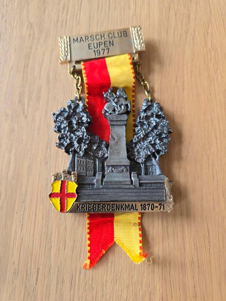 Dit is een herinneringsmedaille van de 'Marsch Club Eupen' u, Verzamelen, Militaria | Algemeen, Landmacht, Ophalen of Verzenden