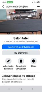 Salontafel, Huis en Inrichting, Ophalen, Gebruikt, 100 tot 150 cm, 50 tot 75 cm