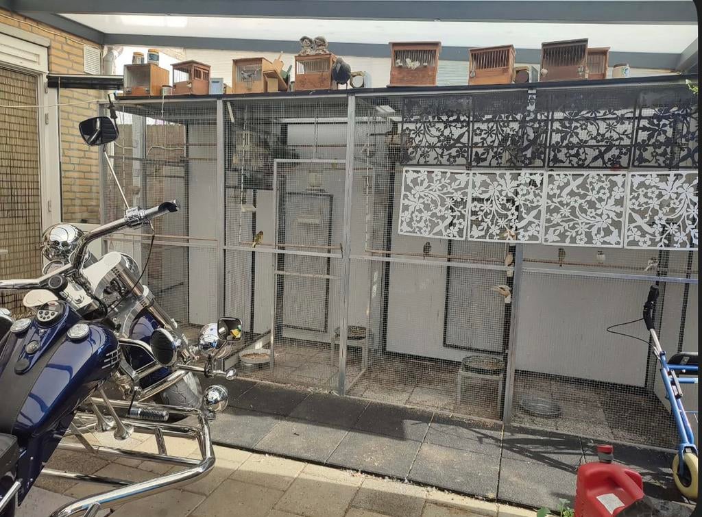 Voliere vluchten papegaai parkiet aluminium trespa, Ophalen, Aluminium, Volière