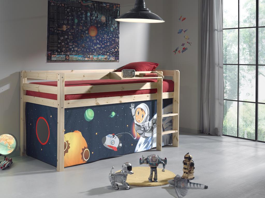 Pino halfhoogslaper - 90x200 - Grenen, Niet ingevuld, Niet ingevuld, Niet ingevuld