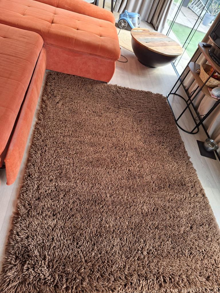 mooi vloerkleed, Bruin, 200 cm of meer, Ophalen of Verzenden, Zo goed als nieuw