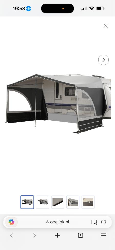 Luifel voor caravan inkl zijwanden, Ophalen of Verzenden, Zo goed als nieuw