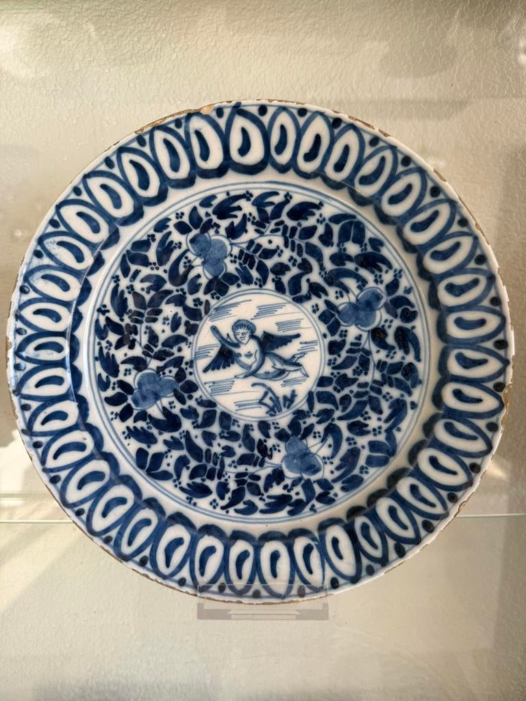 Erg fraai 18e eeuws delfts bord topstaat, Ophalen of Verzenden