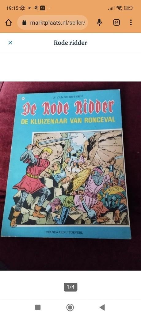 Rode ridder 54, Eén stripboek, Ophalen, Gelezen, Willy Vandersteen