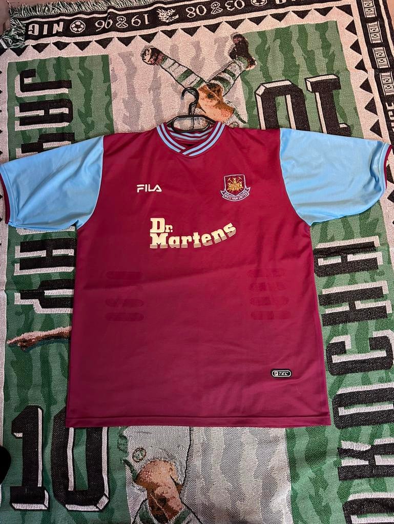 West Ham United voetbal shirt uit 2001/03, Maat XL, Ophalen of Verzenden, Zo goed als nieuw, Shirt