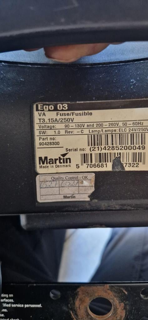 Martin Ego 03 Lichteffect - Professionele Feestverlichting, Muziek en Instrumenten, Licht en Laser, Ophalen of Verzenden, Gebruikt