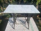 Singer bijzettafel met marmeren blad, Huis en Inrichting, Tafels | Bijzettafels, Ophalen, Minder dan 55 cm, Gebruikt, Metaal of Aluminium