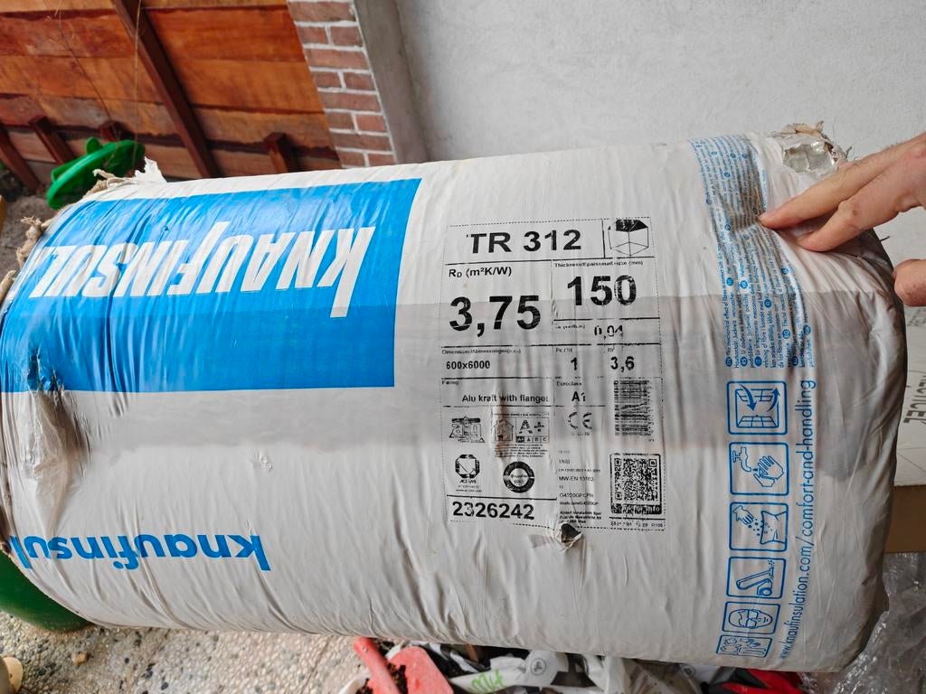 Knauf Minerale Wol Isolatie TR 312 - 150mm dik, Ophalen, Dakisolatie, 12 cm of meer, Nieuw