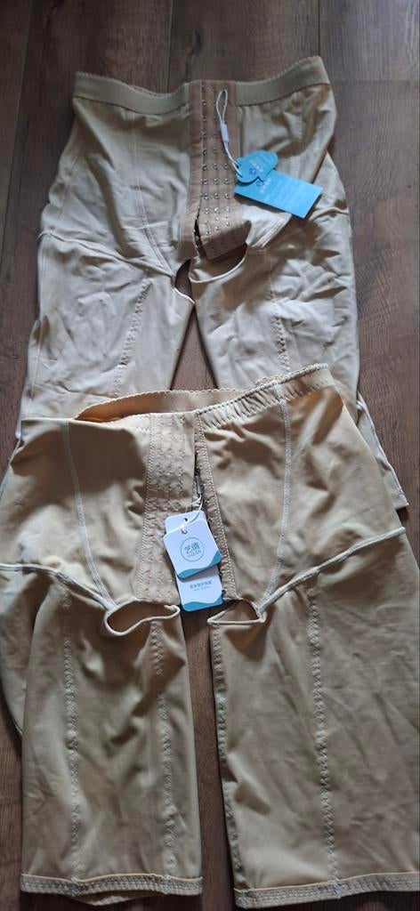 2x drukpak / compressie broek S en een M, Ophalen of Verzenden, Zo goed als nieuw, Beige, Kort