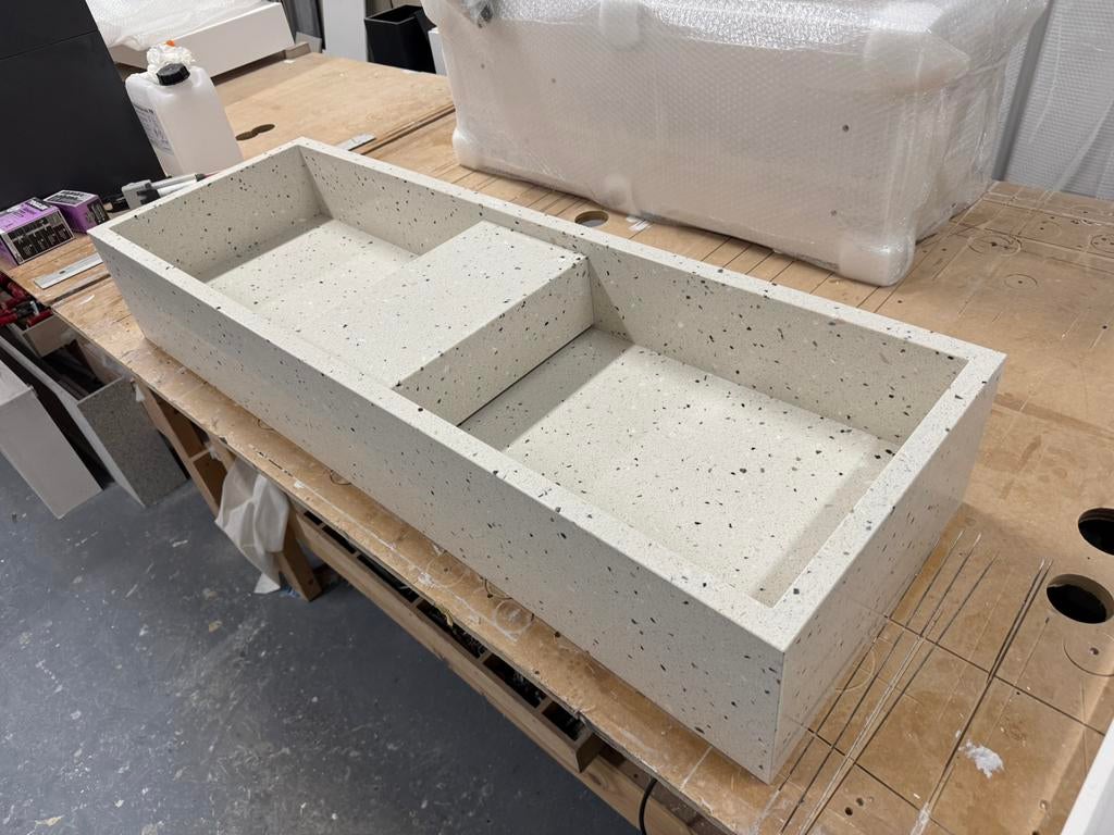 Corian solid surface wastafel 1.20 mtr, Ophalen, 100 tot 150 cm, Nieuw, Minder dan 100 cm