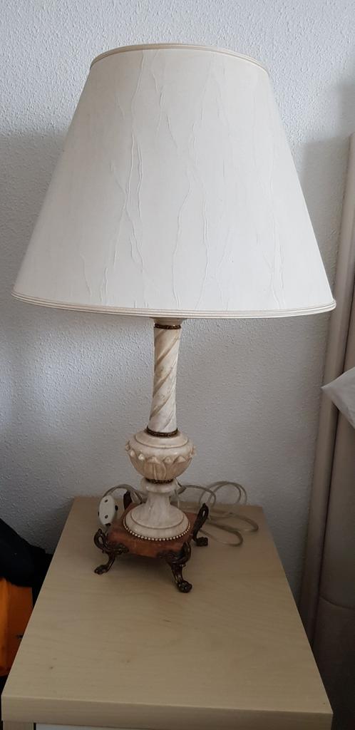 marmeren of onyx tafellamp, Ophalen of Verzenden, Minder dan 50 cm